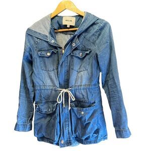 MSHLL GIRL. Women’s Zipper Button Denim Jacket. Size XS.